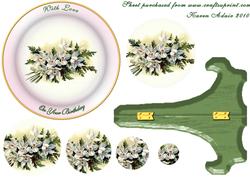 Delightful Daffodils Plate Card & Stand with Pyramid