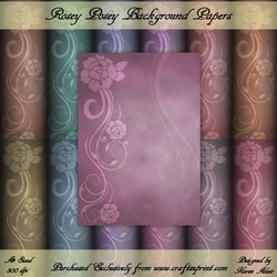 Rosey Posey Background Paper Kit