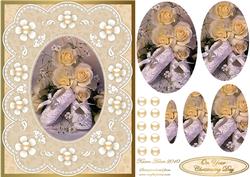 Roses and Slippers 'n Lace A5 Pyramid Card Front