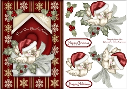 Christmas Tweets - Card Front with Step-by-Step