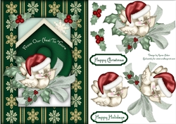 Christmas Tweets 2 - Card Front with Step-by-Step