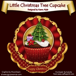 Little Christmas Tree Cupcake Wobble Card Mini-kit