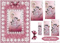 Honeysuckle 'n Lace Spiral Pyramid A5 Card Front