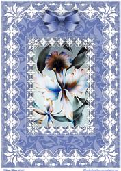 Beautifukl Blooms in Blue 'n Lace A4 Card Front