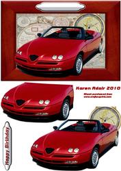Back to the Future Red Car Step by Step Card Front