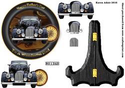 Vintage Car 3D Step by Step Plate Card