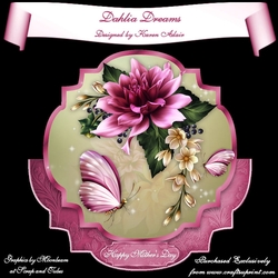 Dahlia Dreams Shaped Wobble Card