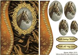 Horse Portrait A5 Pyramid Card Front