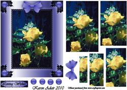 Rambling Roses 'n Lace Pyramid Card Front