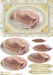 Pearls 'n Lace A5 Wedding Pyramid Card