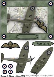 Spitfire 3D Step by Step Card Front
