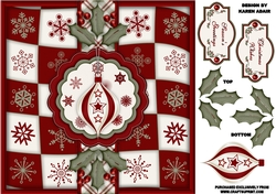 Christmas Bauble Square Card & Step by Step