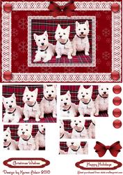 Terrier-ific Christmas Pyramid 'n Lace Card Front