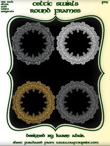 Celtic Swirls Round Lace Frames