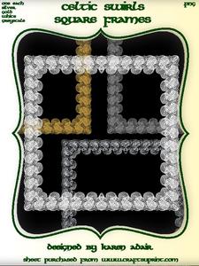 Celtic Swirls Square Frames