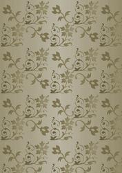 Floral Embossed Metallic in Sepia