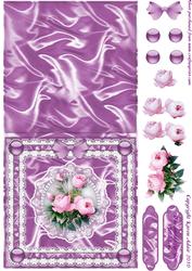 Satin, Pearls, Ribbon 'n Lace Cut & Fold Quick Card 3