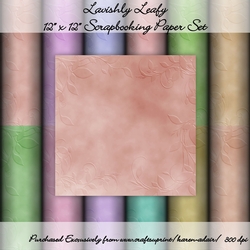 Lavishly Leafy Scrapbooking Paper Set