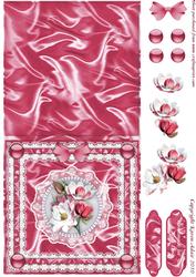 Satin, Pearls, Ribbon 'n Lace Cut & Fold Quick Card 4
