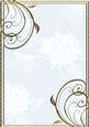 Embossed Roses and Gold Swirls A4 Card Front in Blue