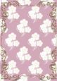 Embossed Pansies on Pink with Gold Frame Card Front
