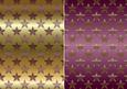 Christmas Flourish Stars in Dusky Pink and Gold Backgrounds