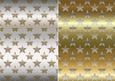Christmas Flourish Stars in Silver and Gold Backgrounds