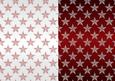 Christmas Flourish Stars in Red and White Backgrounds
