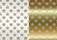 Christmas Flourish Stars in Gold and White Backgrounds