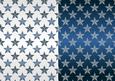Christmas Flourish Stars in Blue and White Backgrounds