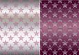 Christmas Flourish Stars in Dusky Pinkand Silver Backgrounds