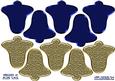 3D Bell Tree Decoration in Blue and Gold
