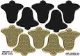 3D Bell Tree Decoration in Black and Gold