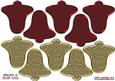 3D Bell Tree Decoration in Red and Gold
