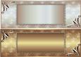 Floralia Large Dl Card Fronts - Arctic and Bronze