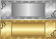 Floralia Large Dl Card Fronts - Silver and Gold