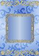 Gilding and Swirls in Blue