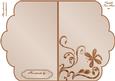 Scalloped Edge Cut and Fold Card Base - Beige
