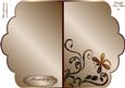 Scalloped Edge Cut and Fold Card Base - Chocolate
