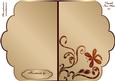 Scalloped Edge Cut and Fold Card Base - Coffee