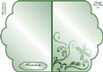 Scalloped Edge Cut and Fold Card Base - Mint Green