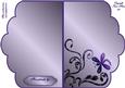 Scalloped Edge Cut and Fold Card Base - Purple