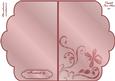 Scalloped Edge Cut and Fold Card Base - Rose Pink