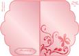 Scalloped Edge Cut and Fold Card Base - Salmon Pink