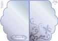 Scalloped Edge Cut and Fold Card Base - Winter Blue