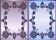 Mauve and Blue Card Fronts
