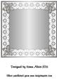 Bejewelled Flower and Lace Square Card Front in Silver