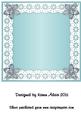 Bejewelled Flower and Lace Square Card Front in Aqua