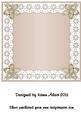Bejewelled Flower and Lace Square Card Front in Beige