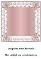 Bejewelled Flower and Lace Square Card Front in Rose